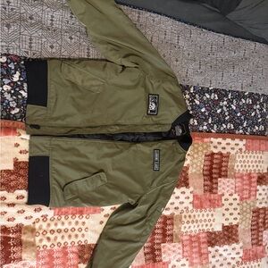 Men's Classic Olive Bomber Jacket